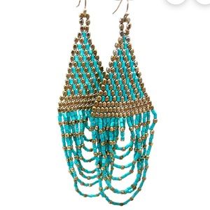 NWOT Boho long dangling earrings